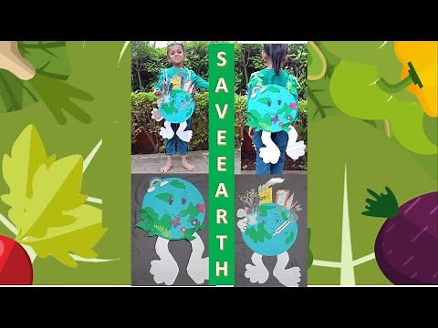 fancy dress - fancy dress costume - DIY Earth dress up- Earth costume - mother nature costume DIY