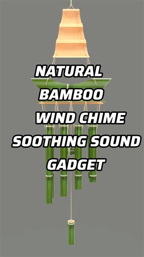 “Natural Bamboo Wind Chime 🍃 | Soothing Sound Gadget #shorts