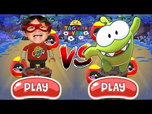 Tag with Ryan vs Om Nom Run - Real Ryan Kaji vs All Characters Unlocked All Vehicles Run Gameplay