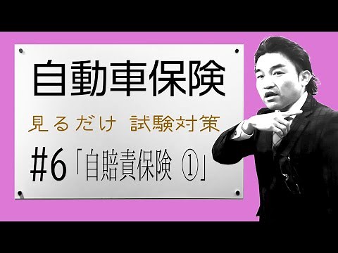 #6【自動車保険】★商品資格★ ”見てるだけで受かる” ★損保募集人試験★「自賠責保険①」