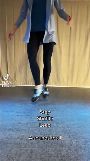 Beginner Tap Step Buffalos = Step, Shuffle (brush front back), Leap #tap #dance #tutorial #short