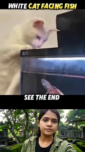 Fish Outsmarts White Cat-but Not Tilapia Cat! #trending #animals #wildlife #cat #shorts | Movie Clips