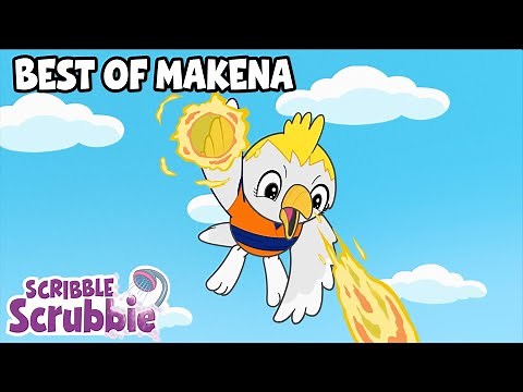 Best of Makena FULL EPISODES! 🦜 Crayola Scribble Scrubbie Pets | Cartoons for Kids