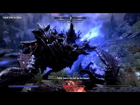 Skyrim - Killing Alduin ( The Elder Scrolls V: Skyrim Ending )