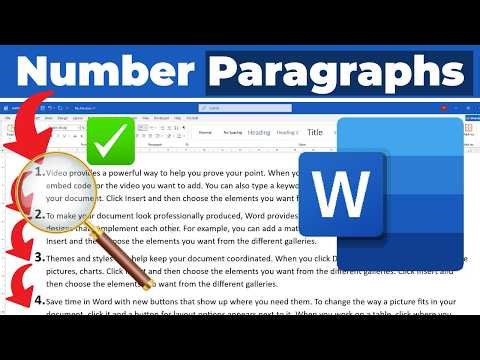 How to Number Paragraphs in Word​
