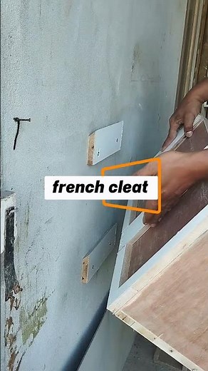 how to hang a cupboard with a french cleat system