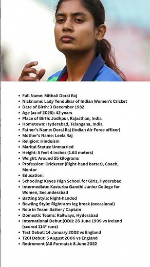 Mithali Dorai Raj: The Legend of Indian Women’s Cricket | Lady Sachin