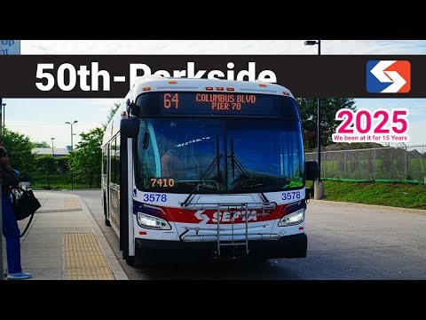 SEPTA 50th-Parkside Loop Bus Action in 2025