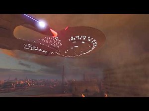 Sci-Fi StarShip Sizes: Star Wars Star Trek over London