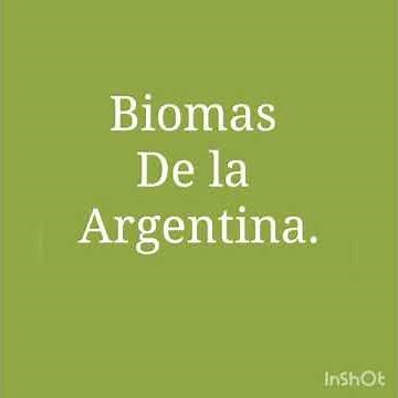 Biomas en Argentina 5°