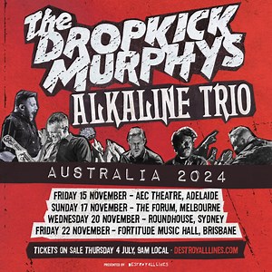 297 reactions · 25 shares | Australia!! Presale is on sale now for our upcoming headline tour with our friends Alkaline Trio in November!  Sign up now for INSTANT presale ticket access! Tickets on sale Thursday July 4th at 9am AEST | Dropkick Murphys | Facebook