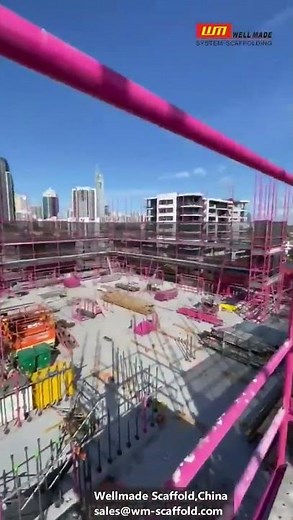 Kwikstage Scaffolding Construction In Australia - Wellmade - Painted Steel Quickstage System AS1576