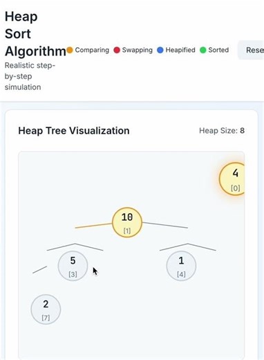 Project heap sort app web solve any problem and explain solve and code python