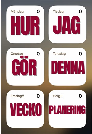 Veckoplanering steg för steg: Så här gör jag!