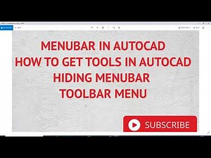 AutoCAD Commands Using Menu Bar