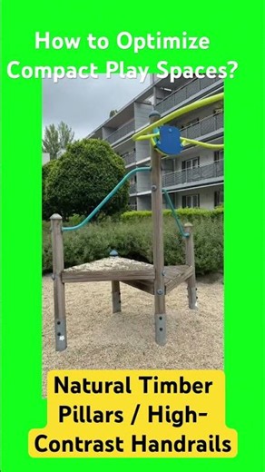 Spatial Flow and Circulation of Triangular Modular Wooden Playground Structures #shorts