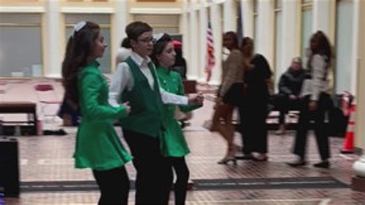 Irish school of dance performing at the Captiol