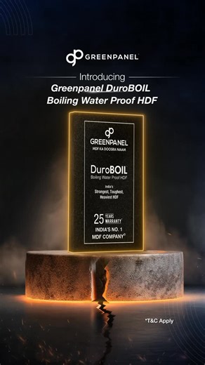 Greenpanel Industries Ltd. on Instagram: "Saari spotlights hongi aapke ghar pe, jab enter karega Greenpanel DuroBOIL BWP HDF! INDIA’S STRONGEST, TOUGHEST & HEAVIEST. It has Ultra-High Density and Boiling Water Proof properties! Upgrade now and experience the best for your spaces. #LimitlessPossibilities (Greenpanel, DuroBOIL BWP HDF, Strongest)"
