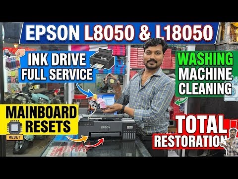 Epson L8050 & L18050 Ink Drive Full Red Lights Services Washing Resets Errors Code 👍100% Fix