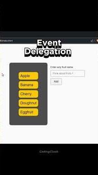 Event Delegation VS foreach Loop | CodingClash | #javascript #coding #shorts