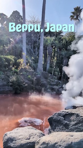 Beppu’s Umi Jigoku: A stunning "sea hell" in Kyushu 🔥🌊 One of Beppu’s most mesmerizing hot springs, Umi Jigoku gets its name from its vivid cobalt-blue waters, created by natural iron sulfate unearthed by an explosion near Mount Tsurumi. But don’t be fooled by its beauty: this steaming pool reaches a scorching 98°C (208°F)! ♨️😱 Surrounded by a tranquil Japanese garden, a red torii gate, and a serene pond filled with giant lotus leaves, this hellish wonder is surprisingly picturesque. And just