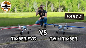 E-flite Twin Timber vs Turbo Timber Evolution Head to Head Comparison Part 2