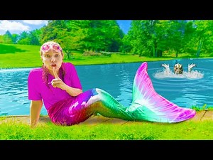 Searching for Pond Monster!! (Undercover in Disguise as a Mermaid)