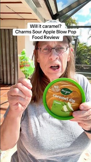 Charms Blow pop Dipped in Caramel Dip Food Review #foodreviews #dips #caramel el