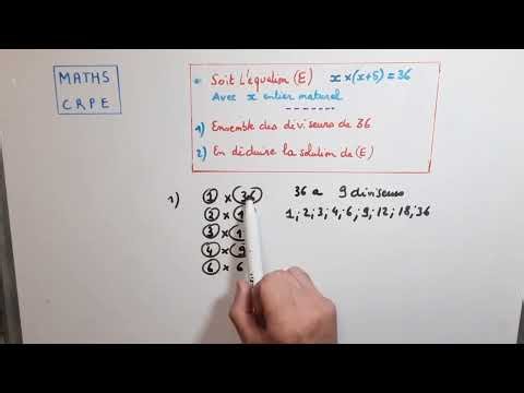 👉 CRPE Maths – Résoudre une équation avec les diviseurs d’un nombre
