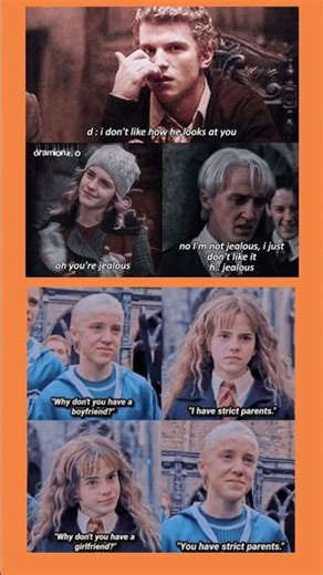 When Draco Malfoy Gets Jealous 😂 | Savage Moments ft. Hermione Granger #harrypotter #explore