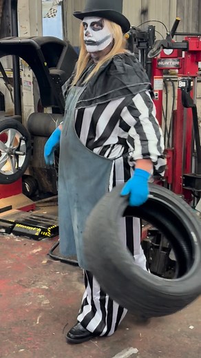 Gonna be a spooky day at The Tire Kingdom! We have a spooky creative creation in our building!! Happy Halloween from our crew!! Bruce Anthony Sanford Jr. has dressed up as a giant Dustin Lavallee has dressed up as a silent person Ron Anderson has dressed up as a spooky ghost Jennifer McEntyre has dressed up as a supermodel well she’s that everyday! I have simply dressed up as The Tire Kingdom!! Enjoy your day and enjoy our humor!! Keep Rolling My Friends!! | Michael Mcentyre