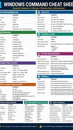 🔥 20+ Windows CMD Commands You NEED to Know! 💻 #Windows #IT #Shorts