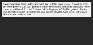 A water park has pools, slides, and rides that, in total, make ... | Filo