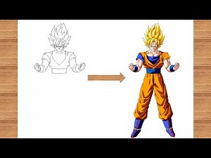 How To Draw Goku From Dragon ball z Step By Step / Full Body Drawing / Tamanna's Drawing