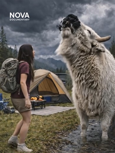 Viral Animal Rescue - Wild bison Helped by a Kind Stranger #animalrescue #wildanimals #wildlife #bison #fpy