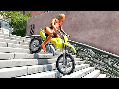 Car vs Stairs #1 - BeamNG.DRIVE | SmashChan