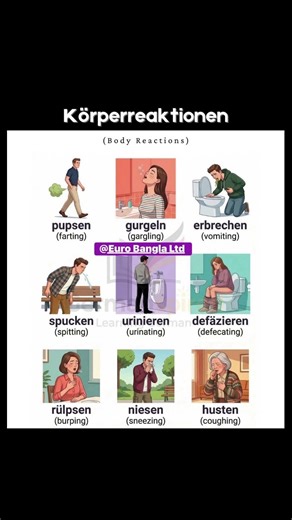 Körperrecktionen 🙇😄🥹 #learngerman #germany