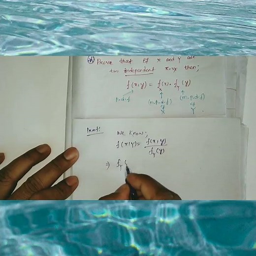 X and Y are two Independent Random Variables then Prove that : f(x, y) = f(x).f(y)