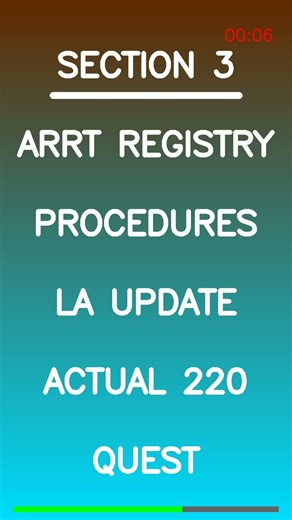 Arrt Registry Procedures La Update Actual 220 Quest Latest