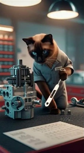A Siamese Cat – is working as a Transmission Specialist