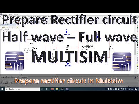 Simulating halfwave and fullwave rectifier circuit in multisim | Multisim Tutorial | Mruduraj