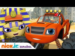 Blaze y los Monster Machines | Una carrera por el desierto con Blaze | Nick Jr. en Español