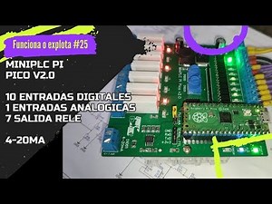 Mini PLC FX1N con Raspberry Pi Pico W v2.0 para GX Works2 con TTL a Modbus RTU RS485 como RS232