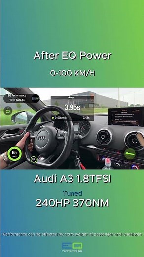 2013 Audi A3 1.8TFSI DSG stage 1 remap 0-100KM/H 240HP/370NM
