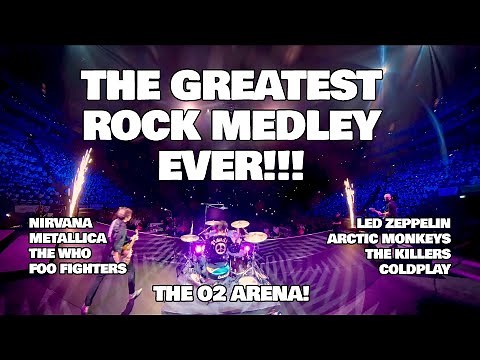 THE GREATEST ROCK MEDLEY EVER!!! - O2 ARENA - 20,000 AUDIENCE - YOUNG VOICES - DRUMMING - INCREDIBLE