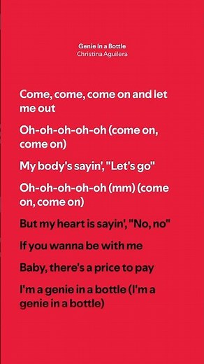 Genie In a Bottle - Christina Aguilera (Lyrics)