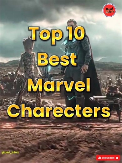 Top Best 10 Marvel Charecters. #top10list #viralshort #marvel #facts