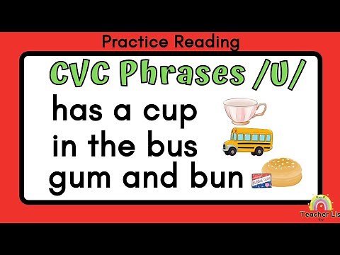 CVC Phrases Short Vowel U | Practice Reading Phrases with Vowel u