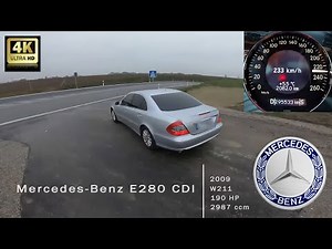 Mercedes-Benz W211 E280 CDI | Autobahn Top Speed & Acceleration Test | POV Drive 🚀💨