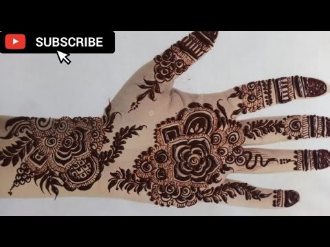 Very Beautiful Quick and Easy Prettiest Henna Design For Front Hand Beautiful Mehndi Design Tutorial